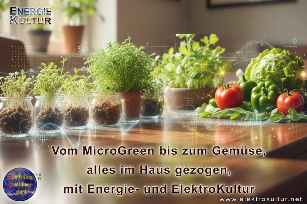 Vom MicroGreen bis zum Gemüse, alles im Haus gezogen, mit Energie- und ElektroKultur 2